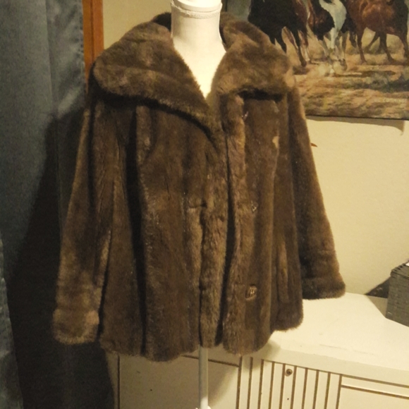 Tissavel of France Jackets & Blazers - Tissavel Fur coat ' dark brown' small